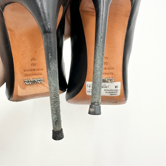 SCHUTZ Women's Thaynara Leather Ankle Strap Pointed Toe Pumps - Picture 10 of 10